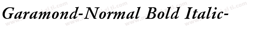 Garamond-Normal Bold Italic字体转换
